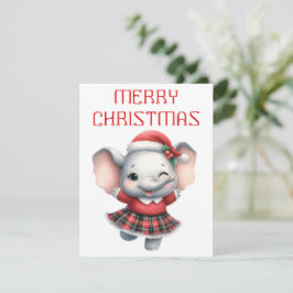 Festividades Elefante Bebe Dançante - Cartão de Natal