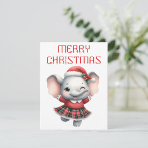 Festividades Elefante Bebe Dançante - Cartão de Natal