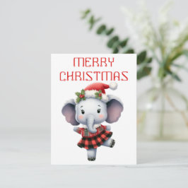 Festividades Elefante Bebe Dançante - Cartão de Natal