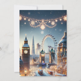 Festividades Elegância de Natal em Londres: Cartão de Boas Fest