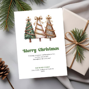 Festividades Elegante Árvore de Natal Minimalista Cartão de Boa