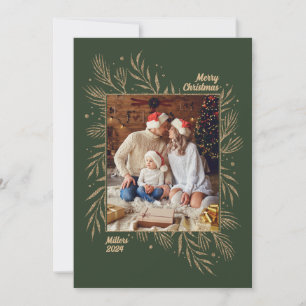 Festividades Elegante Cartão de Natal de Boas Festas em Família