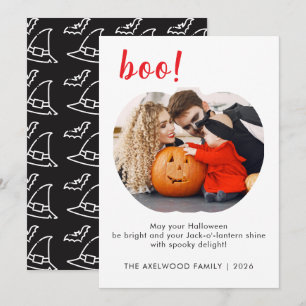 Festividades Elegante e moderno cartão de foto de Halloween em