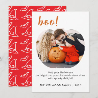 Festividades Elegante e moderno cartão de foto de Halloween em