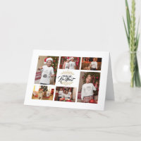 Elegante Vrolijk Kerstfeest fotocolagem Cartão de