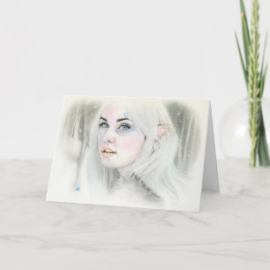 Festividades Elven Snow Queen - Cartão de Saudação