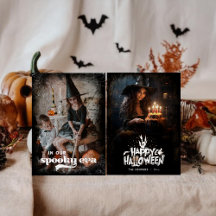 Em nosso cartão de Natal de férias de Halloween da