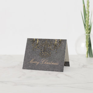 Festividades Encontre-me sob o Lustre ~ Cartão de Natal