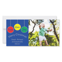 enfeites de natal do cartão com fotos 2 lado