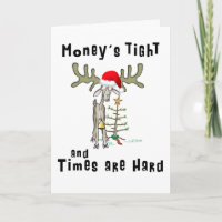 Engraçado cartão de Natal do Money's Tight
