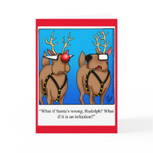 Engraçado Reindeer Humor Cartão de Saudação de Nat