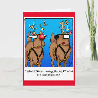 Festividades Engraçado Reindeer Humor Cartão de Saudação de Nat