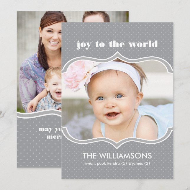 Festividades Enquadrado no Cartão com fotos de Feriado Duplo La (Frente/Verso)