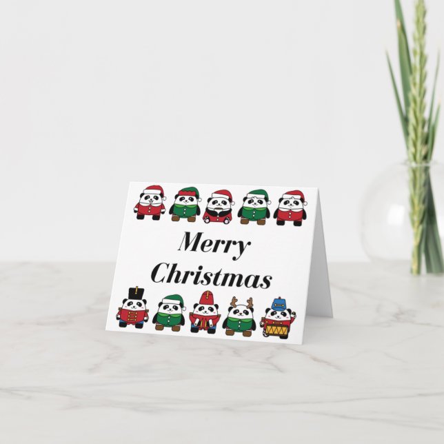 Festividades Envelopes De Cartão De Saudação De Natal Para Pand (Frente)