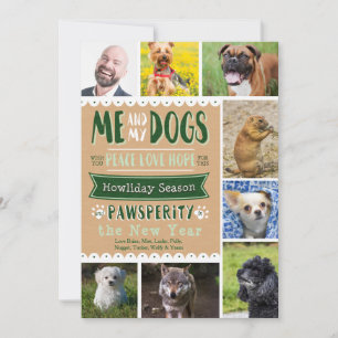 Festividades EPOPEIA mim e meu cartão de Natal dos cães 5x7 (