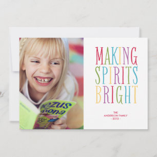 Festividades ESPÍRITOS DE fazer BRILHADOS   CARTÃO COM FOTOS 