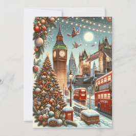 Festividades Esplendor Festivo de Londres - Cartão de Natal Vib