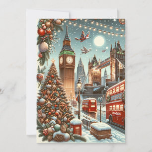 Festividades Esplendor Festivo de Londres - Cartão de Natal Vib