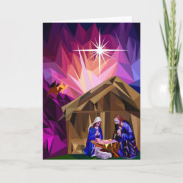 Festividades "Esta Noite Sagrada" Cartão de Saudação de Natal