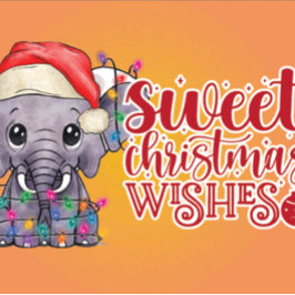 Festividades Este Cartão de Natal De Elefante