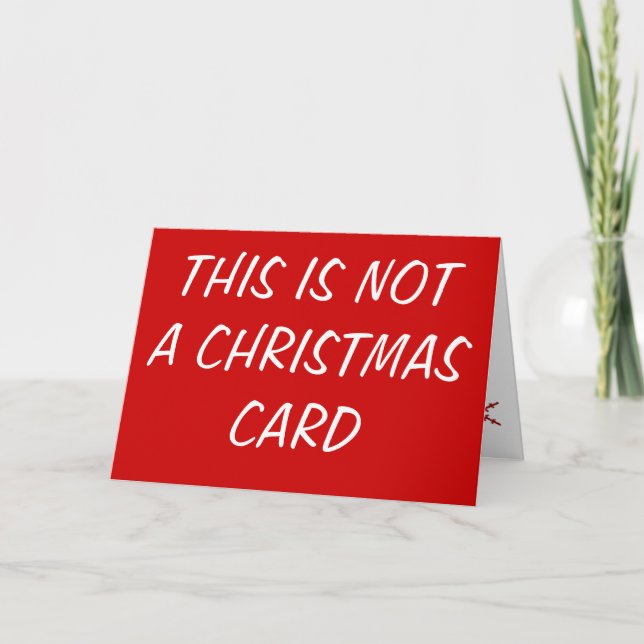 FESTIVIDADES ESTE NÃO É UM CARTÃO DE NATAL (Frente)
