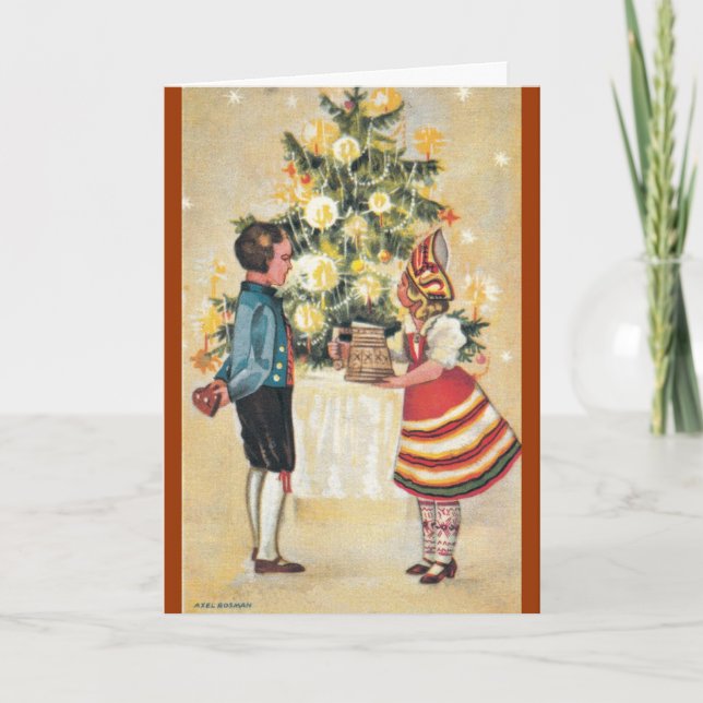 Festividades Estoniano + Cartão de Natal para Meninas (Frente)