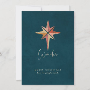 Festividades Estrela do Cartão de Natal Não Fotográfico Maravil