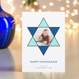 Festividades Estrela Mosaica   Cartão com fotos de Hanukkah