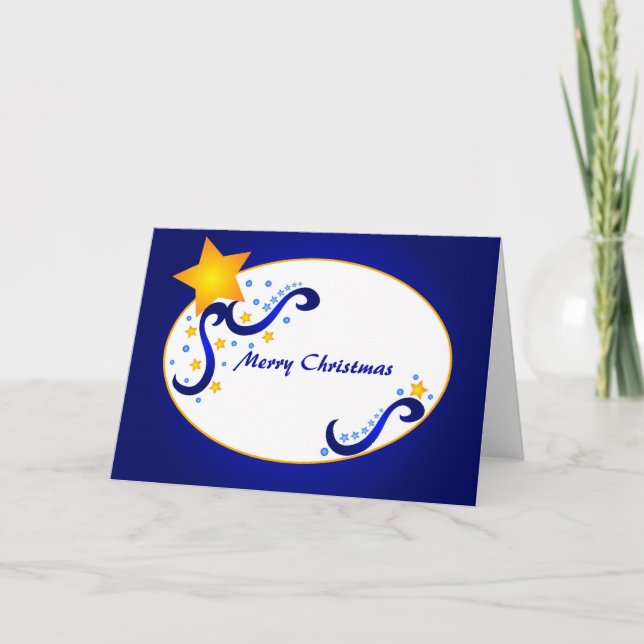 Festividades Estrelas de Natal - Cartão (Frente)