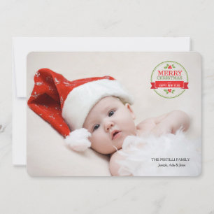 Festividades Etiqueta de Feliz Natal e Ano Novo para cartão de