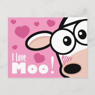 Festividades Eu Amo Moo - Cartão Postal Dia de os namorados