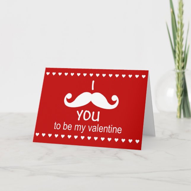 Festividades Eu o bigode ser meu cartão de namorados (Frente)