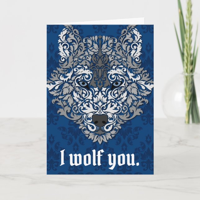 Festividades Eu Te Lobo - Cartão De Dia de os namorados (Frente)