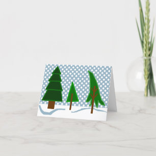 Festividades Evergreens bonitos e simples no Cartão de Férias