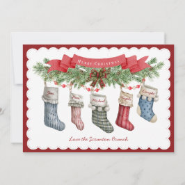 Festividades Família de 5 | Cartão de férias plano de Natal