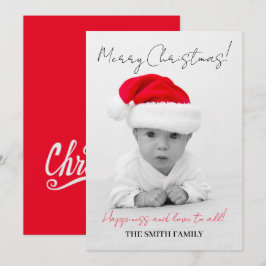 Festividades Família de Natal, bebê Papai Noel cartão de Natal