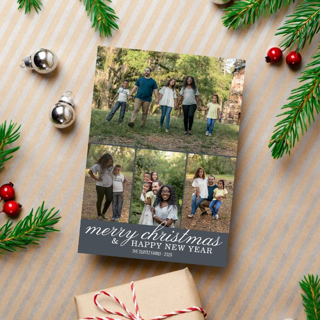 Festividades Família Felizes Festas Cartão de Natal (Criador carregado)