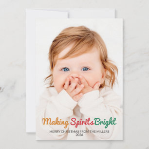 Festividades Fazendo Espíritos Brilhantes Cute 2 Foto Cartão de
