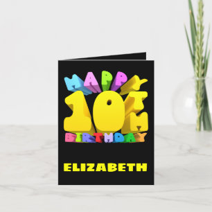 Festividades Feliz 10º Cartão de Aniversário