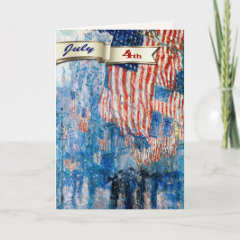 Festividades Feliz 4 de julho. Cartão Personalizado De Arte Fin