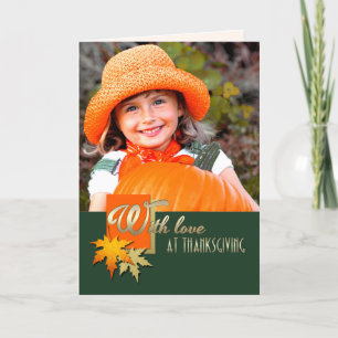 Festividades Feliz Ação de Graças. Cartão com fotos Personaliza