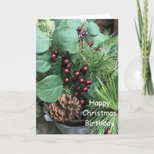 FESTIVIDADES **FELIZ ANIVERSÁRIO DE NATAL** CARTÃO DE ANIVERSÁR