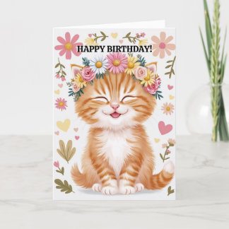 Festividades Feliz Aniversário Do Cartão Engraçado De Gato