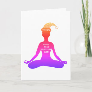 Festividades Feliz ano novo 2018 Cartão de Saudação da Meditaçã