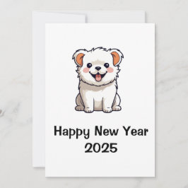 Festividades FELIZ ANO NOVO 2025 Cartão de Natal sorriso de ca