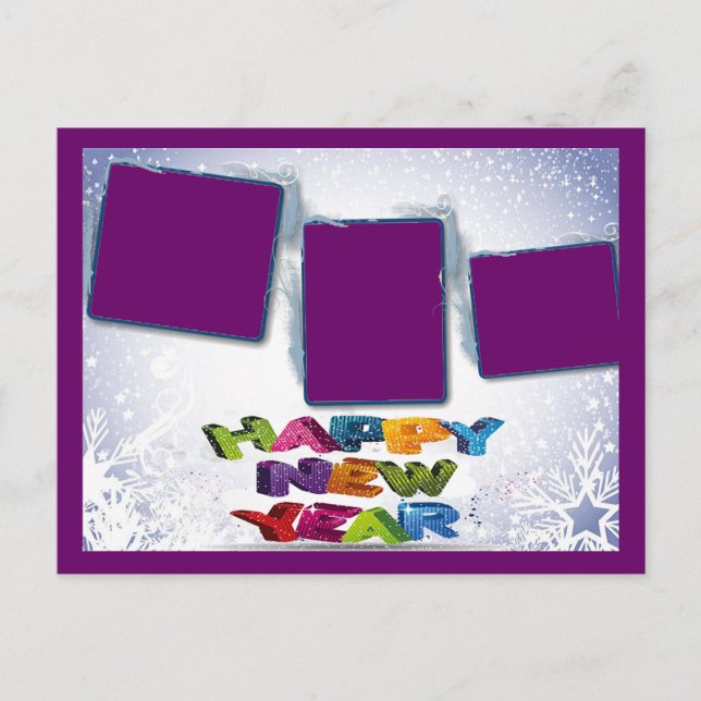Festividades Feliz ano novo Adicionar seu cartão postal de foto (Frente)