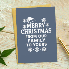 Festividades Feliz cartão com fotos branco azul de Natal