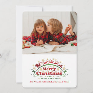 Festividades Feliz Cartão com fotos de Natal