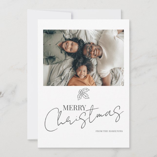 Festividades Feliz Cartão com fotos de Natal (Frente)