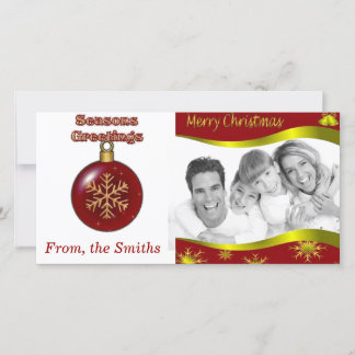 Festividades Feliz Cartão com fotos de Natal